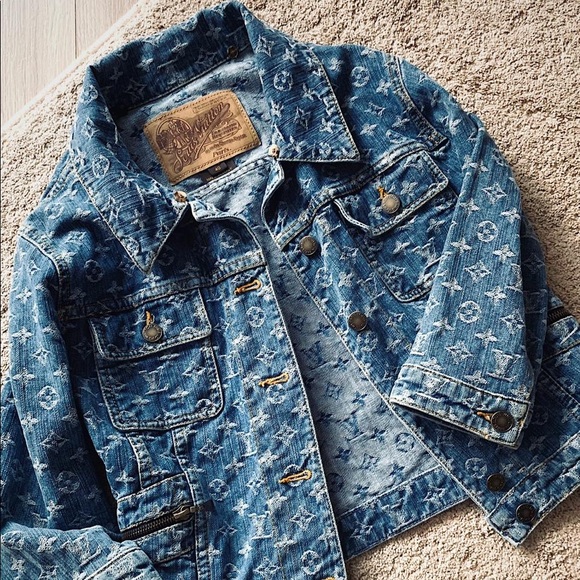 SOLD.Louis Vuitton Monogram Denim Jacket - Picture 1 of 8